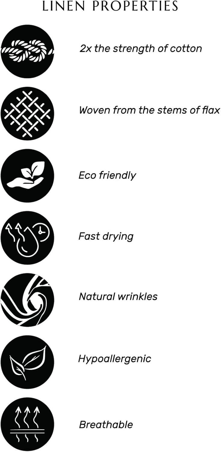 Solino Home Linen Tablecloth 60 x 144 Inch - 100% Pure Linen Light Natural Table Cloth for Rectangular Tables - Athena, Machine Washable Cloth Tablecloth for Summer - Image 7